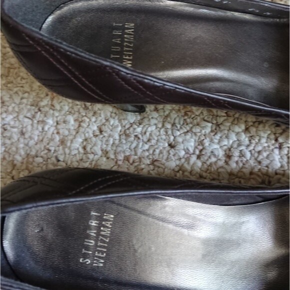 Stuart Weitzman brown Quilted Pumps With Bow size 8.5M - Picture 6 of 11